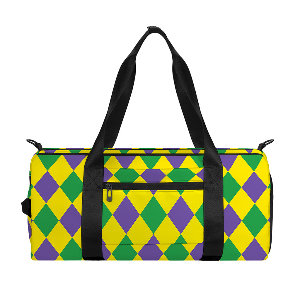 Harlequin Mardi Gras Pattern Print Gym Bag