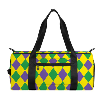 Harlequin Mardi Gras Pattern Print Gym Bag