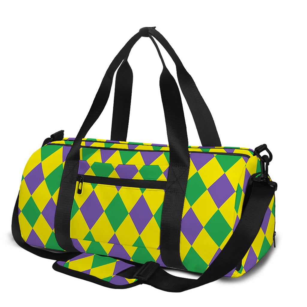 Harlequin Mardi Gras Pattern Print Gym Bag