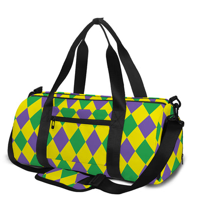 Harlequin Mardi Gras Pattern Print Gym Bag