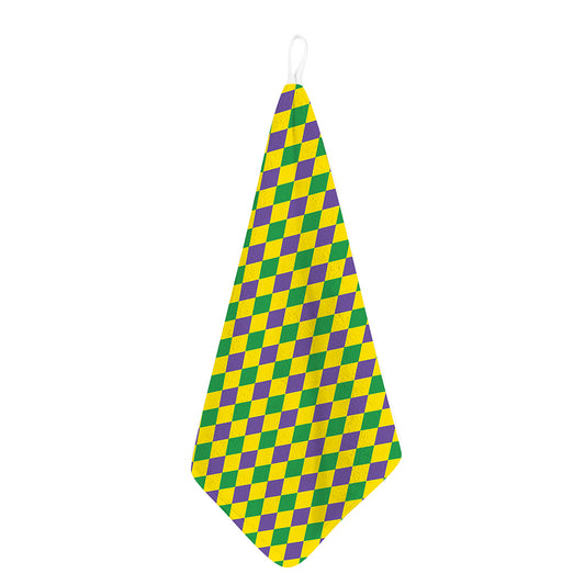 Harlequin Mardi Gras Pattern Print Hand Towel