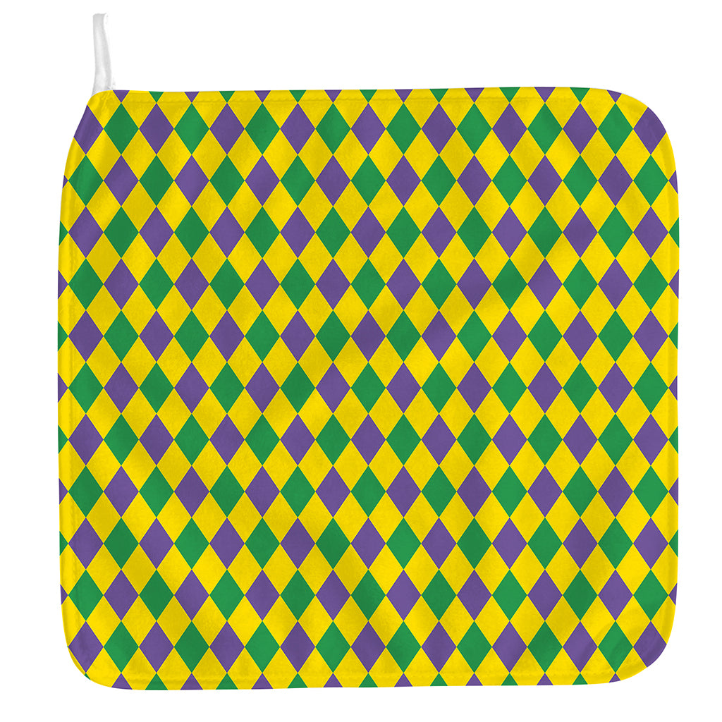 Harlequin Mardi Gras Pattern Print Hand Towel