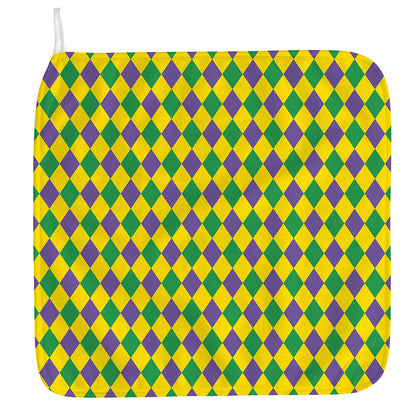 Harlequin Mardi Gras Pattern Print Hand Towel