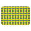 Harlequin Mardi Gras Pattern Print Indoor Door Mat