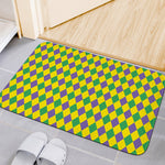 Harlequin Mardi Gras Pattern Print Indoor Door Mat