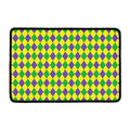 Harlequin Mardi Gras Pattern Print Kitchen Mat