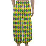 Harlequin Mardi Gras Pattern Print Lantern Pants