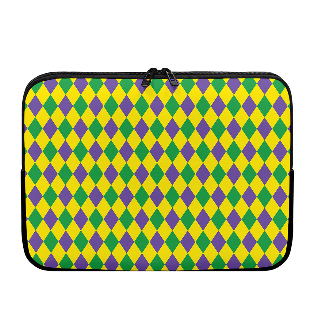 Harlequin Mardi Gras Pattern Print Laptop Sleeve