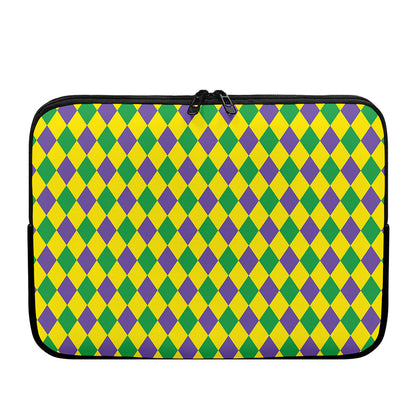 Harlequin Mardi Gras Pattern Print Laptop Sleeve