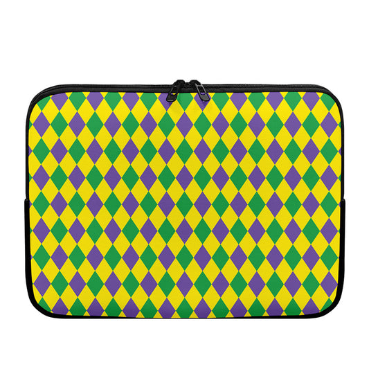 Harlequin Mardi Gras Pattern Print Laptop Sleeve