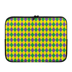 Harlequin Mardi Gras Pattern Print Laptop Sleeve