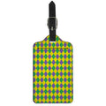 Harlequin Mardi Gras Pattern Print Luggage Tag