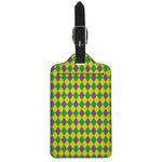 Harlequin Mardi Gras Pattern Print Luggage Tag