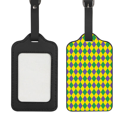 Harlequin Mardi Gras Pattern Print Luggage Tag