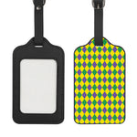 Harlequin Mardi Gras Pattern Print Luggage Tag