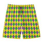 Harlequin Mardi Gras Pattern Print Men's Swim Trunks
