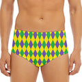 Harlequin Mardi Gras Pattern Print Men's Triangle Swim Briefs