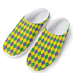 Harlequin Mardi Gras Pattern Print Mesh Casual Shoes