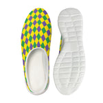 Harlequin Mardi Gras Pattern Print Mesh Casual Shoes