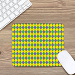 Harlequin Mardi Gras Pattern Print Mouse Pad