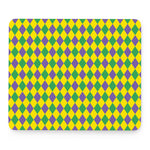 Harlequin Mardi Gras Pattern Print Mouse Pad