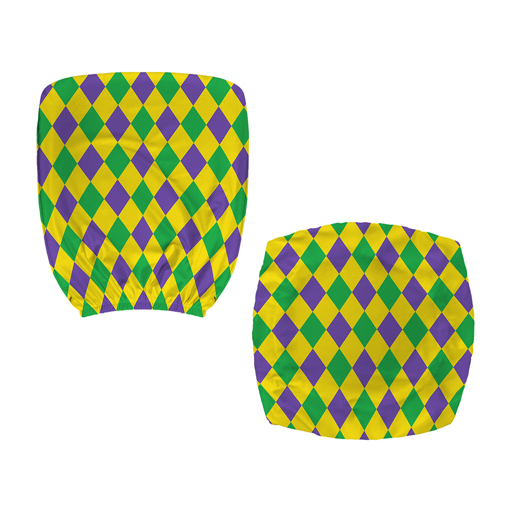 Harlequin Mardi Gras Pattern Print Office Chair Cover
