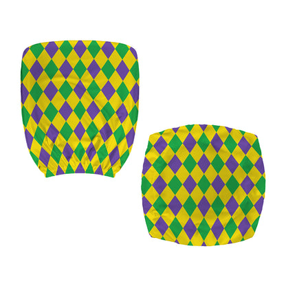 Harlequin Mardi Gras Pattern Print Office Chair Cover