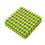 Harlequin Mardi Gras Pattern Print Outdoor Seat Cushion Cover