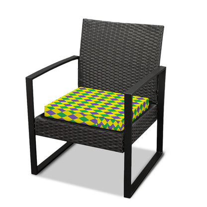 Harlequin Mardi Gras Pattern Print Outdoor Seat Cushion Cover