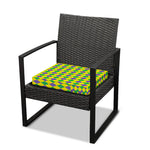 Harlequin Mardi Gras Pattern Print Outdoor Seat Cushion Cover
