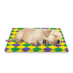 Harlequin Mardi Gras Pattern Print Pet Cooling Mat Cover