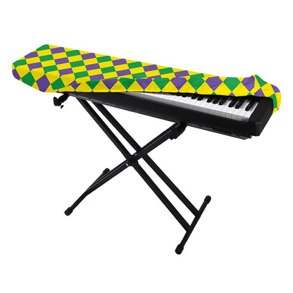 Harlequin Mardi Gras Pattern Print Piano Keyboard Cover
