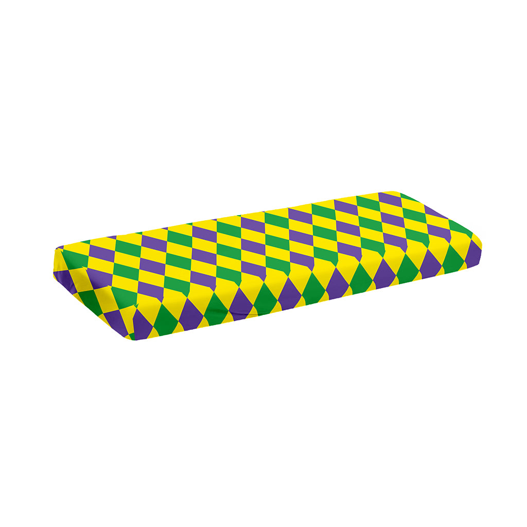 Harlequin Mardi Gras Pattern Print Piano Keyboard Cover