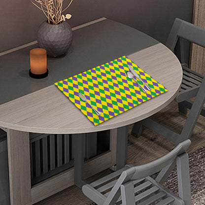 Harlequin Mardi Gras Pattern Print Placemat