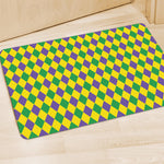 Harlequin Mardi Gras Pattern Print Polyester Doormat