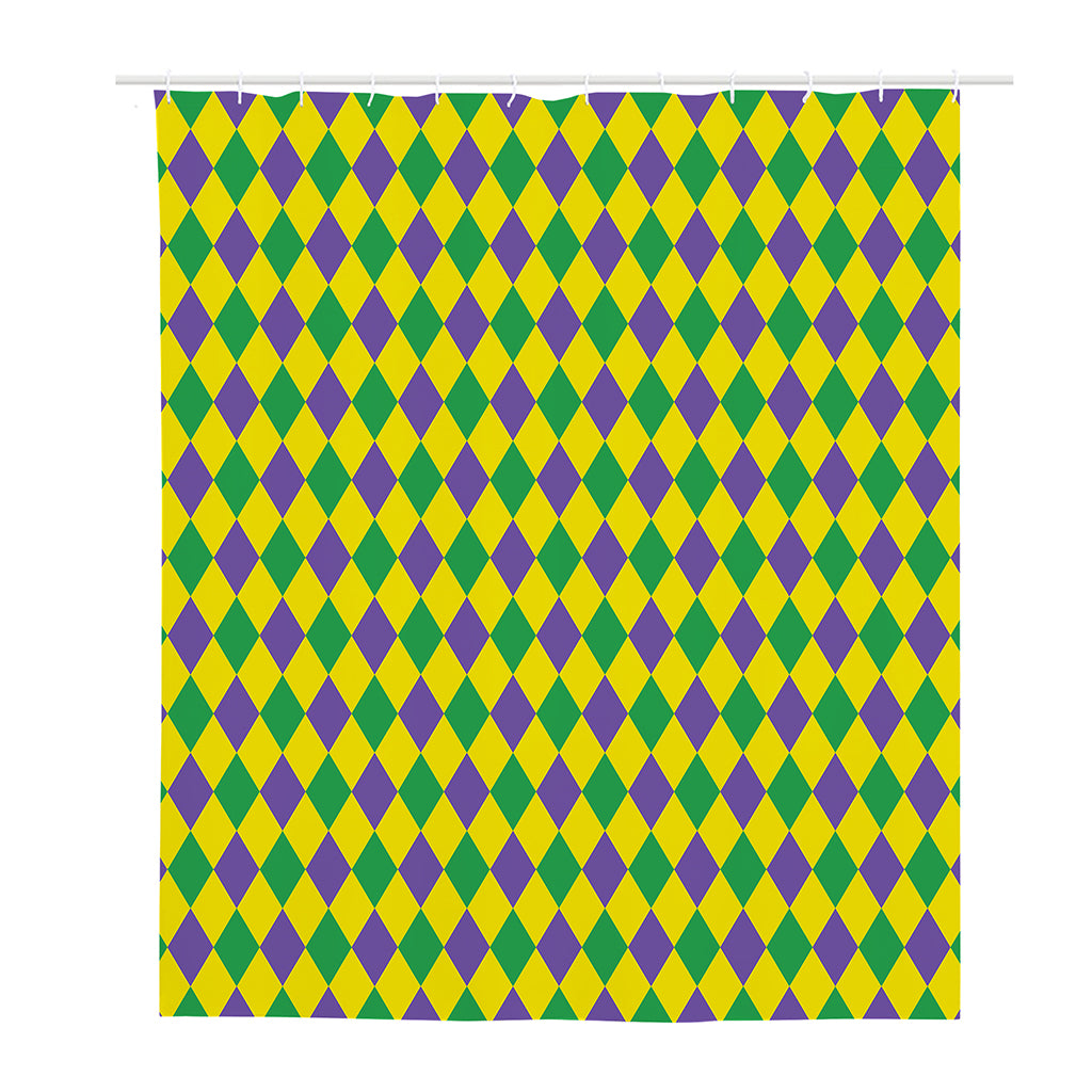 Harlequin Mardi Gras Pattern Print Polyester Shower Curtain
