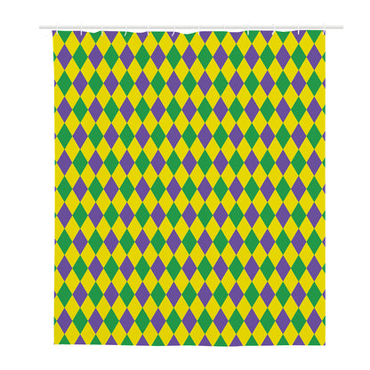 Harlequin Mardi Gras Pattern Print Polyester Shower Curtain