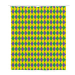 Harlequin Mardi Gras Pattern Print Polyester Shower Curtain