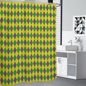 Harlequin Mardi Gras Pattern Print Premium Shower Curtain