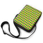 Harlequin Mardi Gras Pattern Print Rectangular Crossbody Bag
