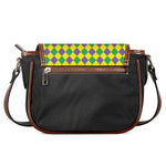 Harlequin Mardi Gras Pattern Print Saddle Bag