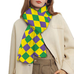 Harlequin Mardi Gras Pattern Print Scarf