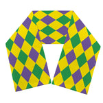 Harlequin Mardi Gras Pattern Print Scarf