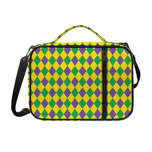 Harlequin Mardi Gras Pattern Print Shoulder Strap Bible Bag