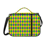 Harlequin Mardi Gras Pattern Print Shoulder Strap Bible Bag