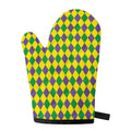 Harlequin Mardi Gras Pattern Print Single Oven Mitt