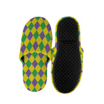 Harlequin Mardi Gras Pattern Print Slippers