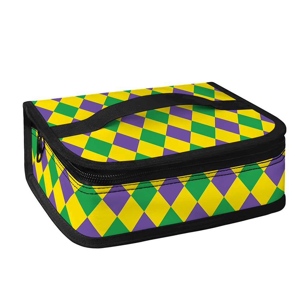 Harlequin Mardi Gras Pattern Print Small Lunch Bag