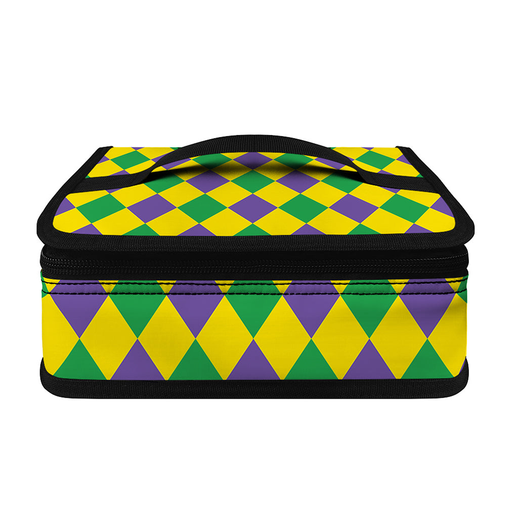 Harlequin Mardi Gras Pattern Print Small Lunch Bag