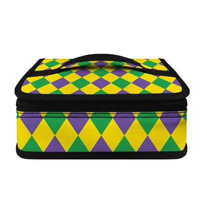 Harlequin Mardi Gras Pattern Print Small Lunch Bag
